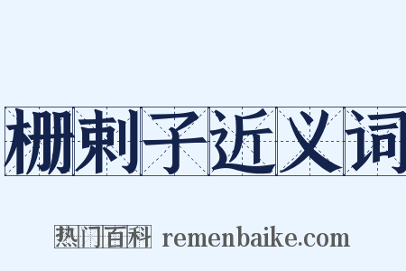栅剌子近义词是什么意思的图片